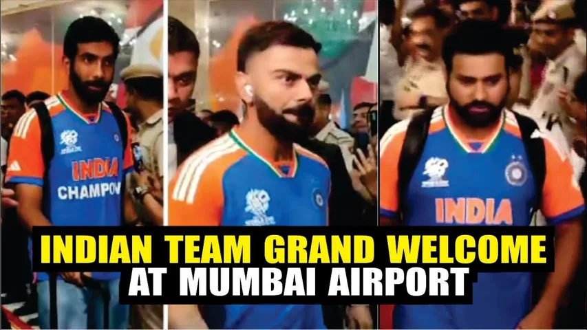 INDIAN TEAM GRAND WELCOME AFTER WINNING T20 WORLD CUP AT MUMBAI AIRPORT | Rohit Sharma | Viral Kolhi