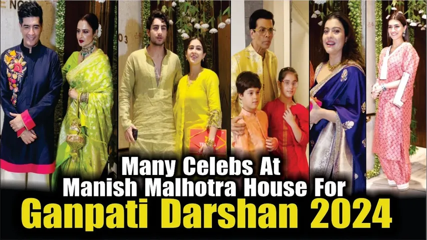 Many Celebs At Manish Malhotra House For Ganpati Darshan