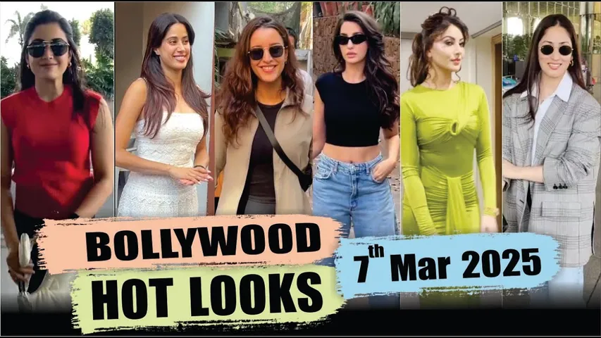 Bollywood Actress Hot Look | Janhvi kapoor | Rashmika Mandanna | Tripti Dimri | 7th Mar 2025 | 10 Pm