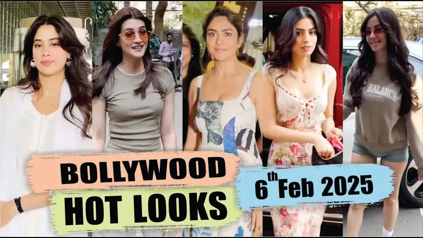 Bollywood Actress Hot Look | Janhvi Kapoor | Kriti Sanon | Khushi Kapoor | 6th Feb 2025 | 10 Pm