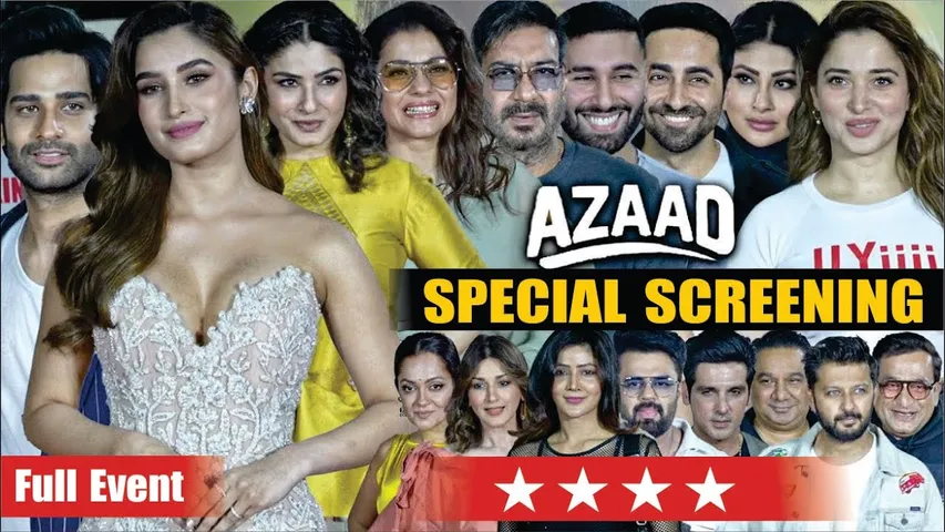 Celebrities Attend Special Screening Of 'Azaad'  | Ajay Devgn, kajol, Rasha, Tamannaah, Raveena