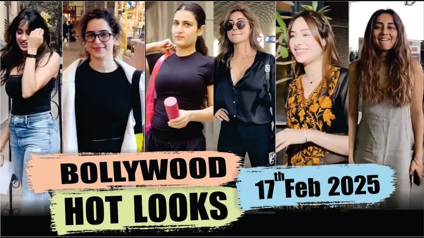 Bollywood Actress Hot Look | Janhvi Kapoor | Sanya Malhotra | Mahira Sharma | 17th Feb 2025 | 10 Pm