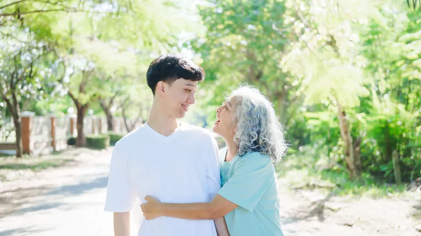 old women young boy