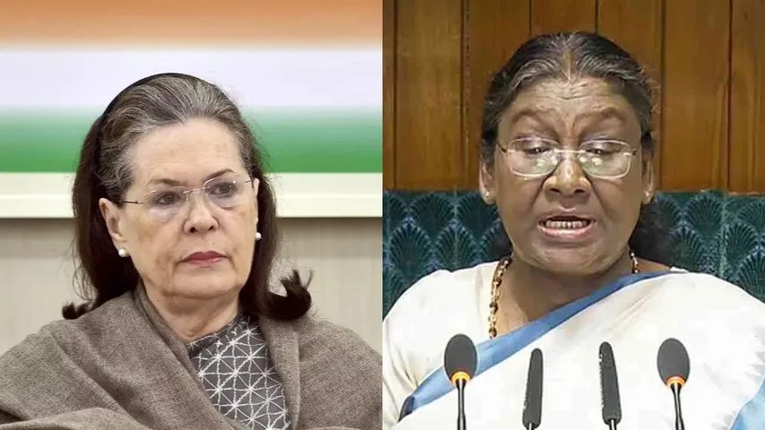 Sonia Gandhi and  Draupadi Murmu
