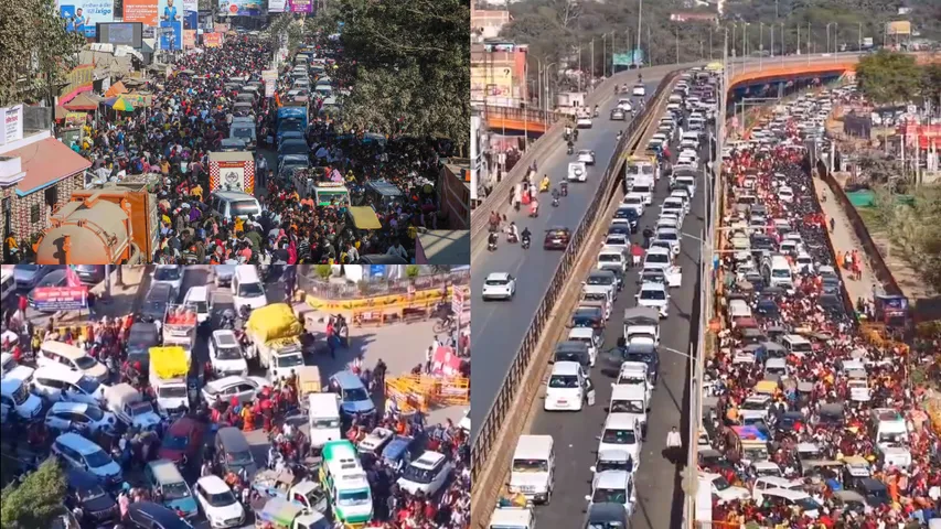 kumbhamela traffic jam