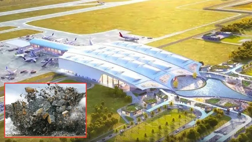 vizianagaram Bhogapuram International Airport construction work Accident One Person Died