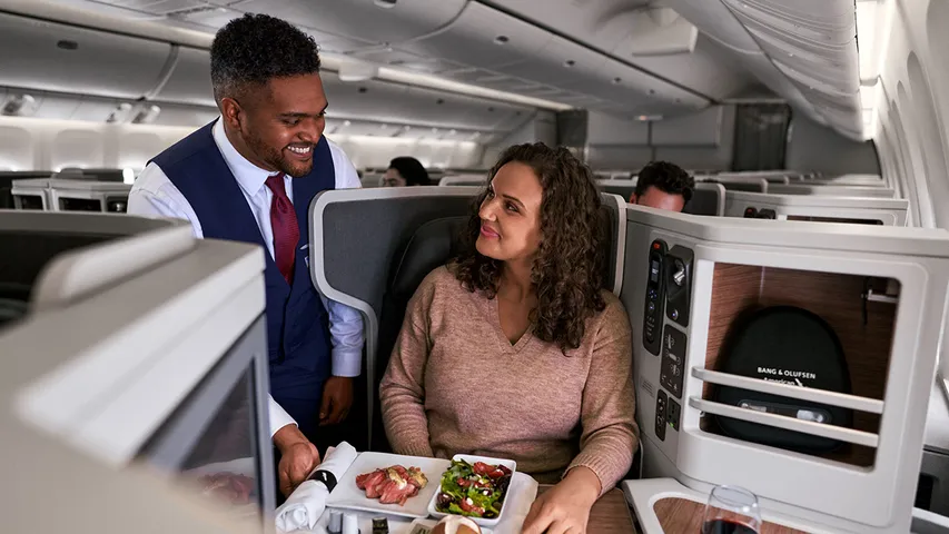 Keep New Year's resolutions on track with healthy dining options and travel tips on American Airlines