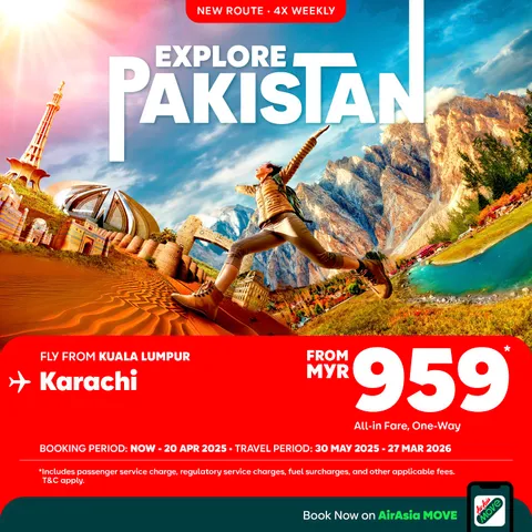 AirAsia X continues strong growth momentum with a new route to Karachi, Pakistan’s largest city