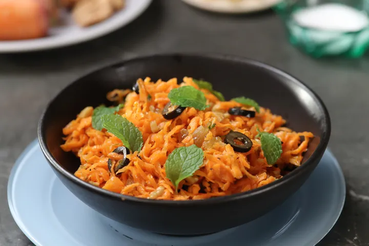 Gajar Kishmish and Black Olive Salad - YT