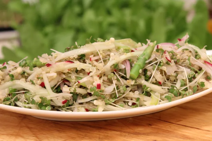 Salad with Cabbage Greens and Quinoa - YT