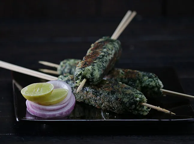 Palak Paneer Seekh Kabab