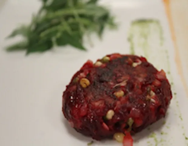 GREEN MOONG BEETROOT TIKKI - skk