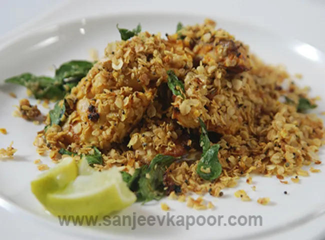 Shallow-Fried Fish With Oatmeal