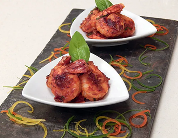 Garlic Basil Prawns