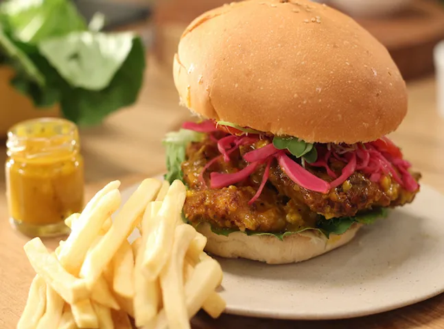 Mango Chilli Chicken Burger - SK Khazana