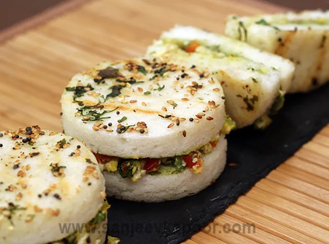 Grilled Dhokla Sandwich