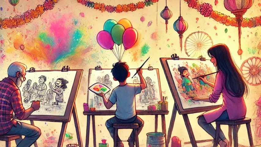 illustrators Holi memories