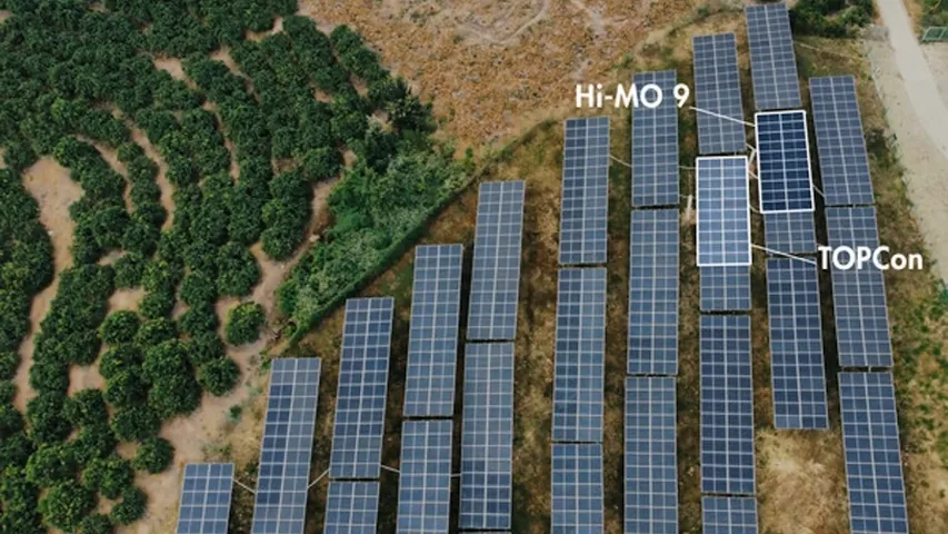 Hi-MO 9 achieved up to 32.62% higher per-kilowatt power generation and lower temperatures than TOPCon modules in shaded environments. 