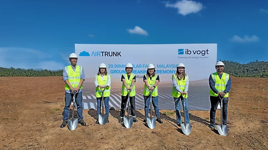 Construction began on the Kedah CGPP solar project by ib vogt and AirTrunk, featuring bifacial modules and single-axis tracker technology. 