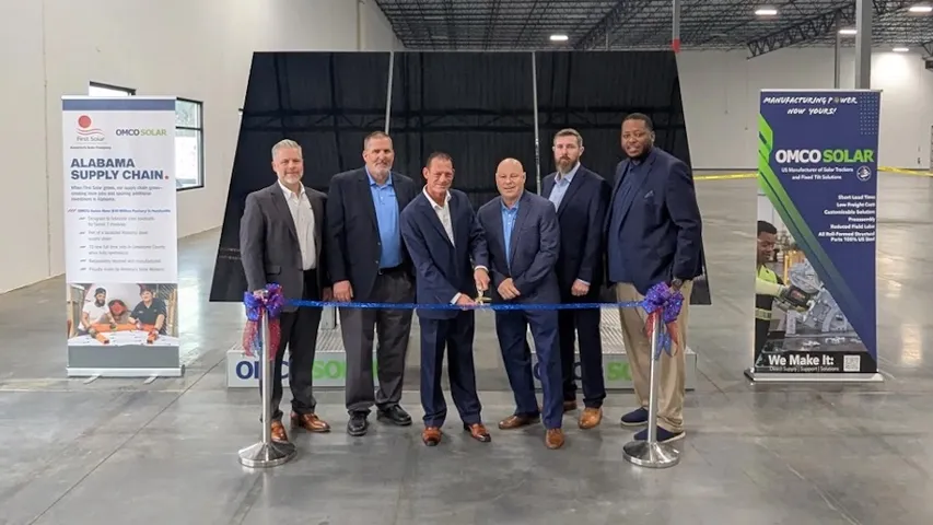 The Madison facility includes robotic lines for First Solar Series 7 rails and roll-forming systems for OMCO’s tracker and tilt products. 