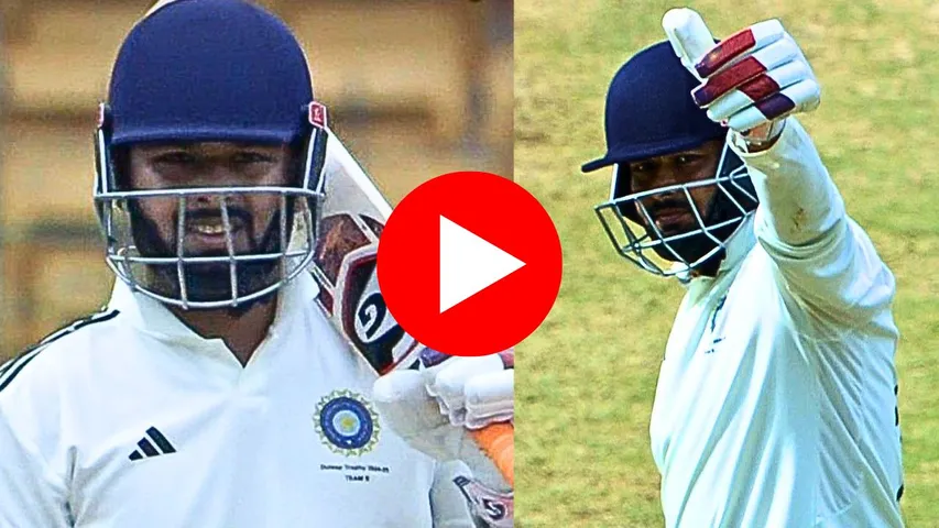 Duleep Trophy 2024 WATCH VIDEO Rishabh Pant hits fifty in 34 ball