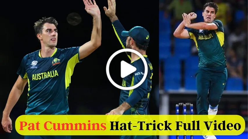 Pat Cummins Hat-Trick Full Video