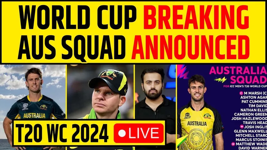 🔴BIG BREAKING- AUSTRALIA SQUAD ANNOUNCED FOR T20 WORLD CUP 2024- 15 PLAYERS- SMITH OUT #t20worldcup