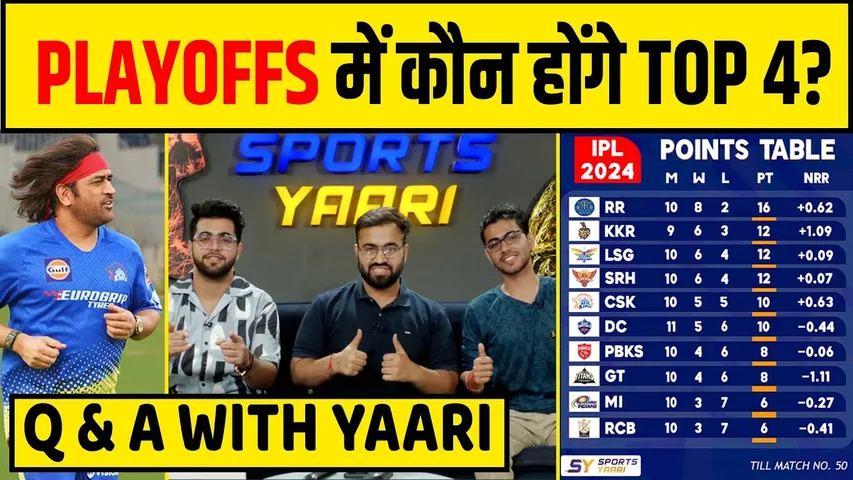 🔴Q & A WITH YAARI : PLAYOFFS में कौन होंगे TOP 4 ? CSK OUT, SRH IN ? #ipl2024