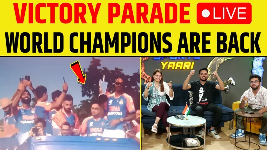 🔴T-20 WORLD CUP जीत का जश्न, विजयरथ की शुरुआत! VICTORY PARADE LIVE