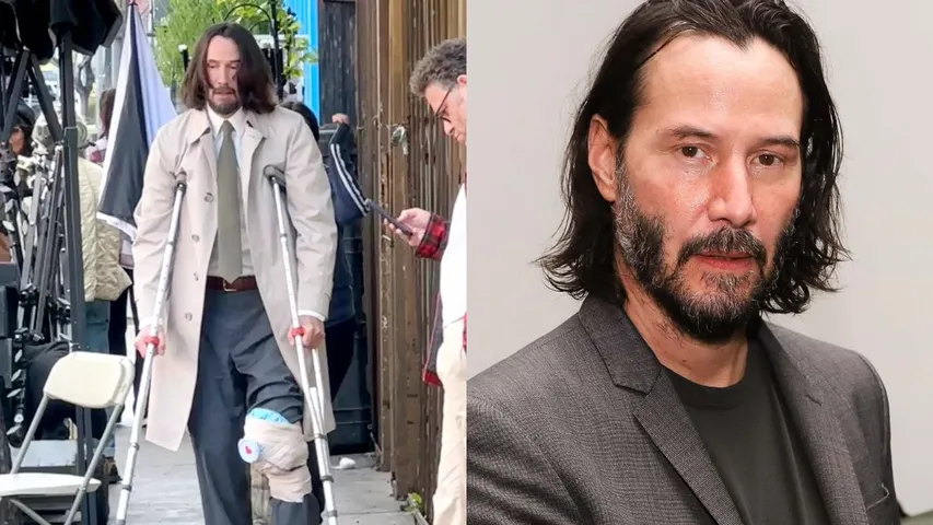 Keanu Reeves spotted walking with crutches on Good Fortune set; concerned  fans react