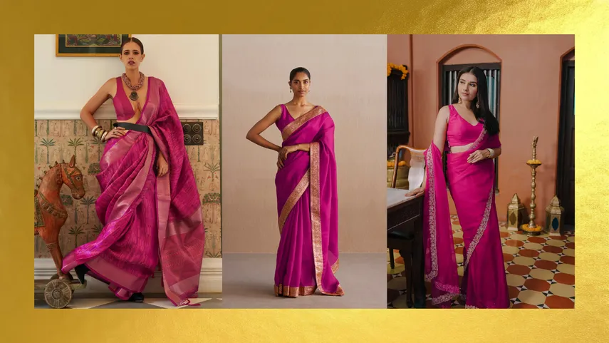 Katrina Kaif’s Vibrant Pink Organza Saree
