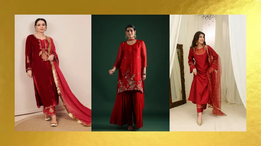 Parineeti Chopra’s Red Suit Set