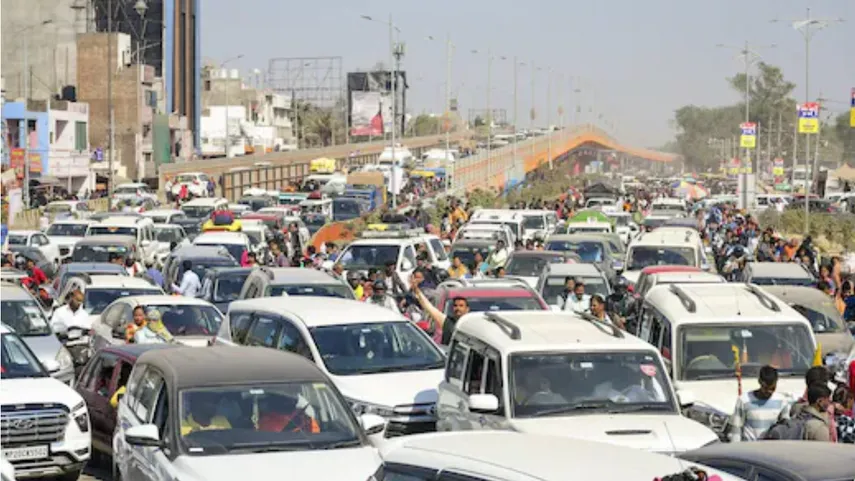 Maha Kumbh pilgrims stuck in hours-long traffic