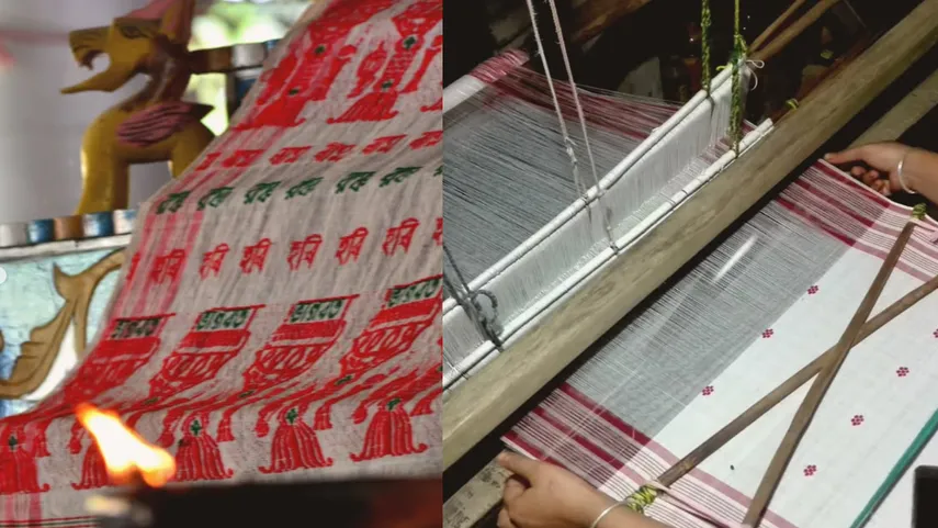 designer traditional Assamese Handloom Sarees