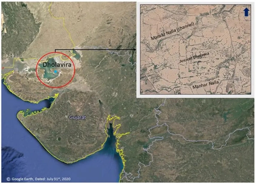 satellite image of dholavira 