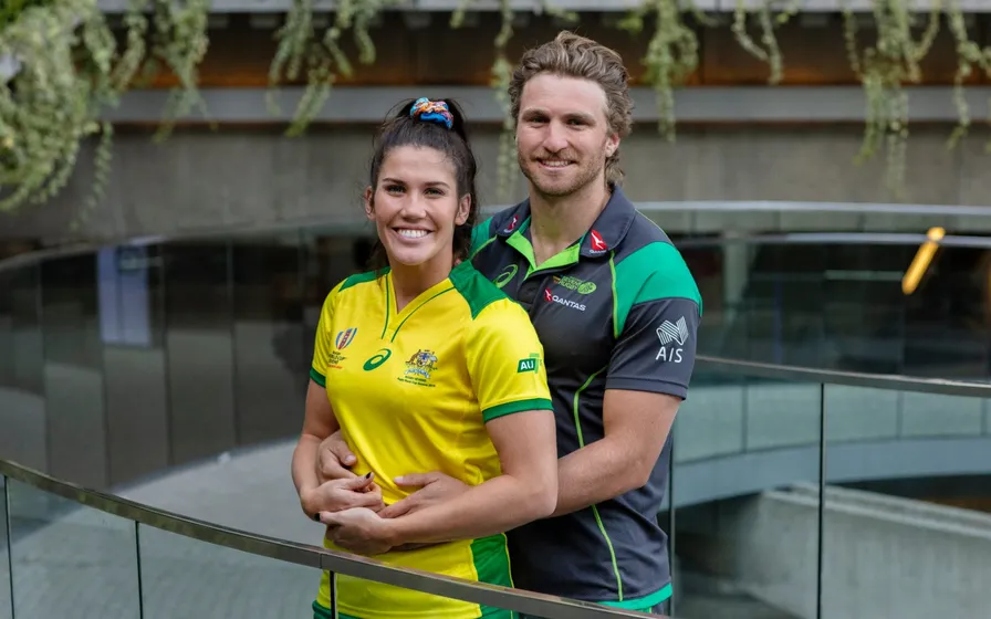 Charlotte Caslick and Lewis Holland  - sportzpoint.com