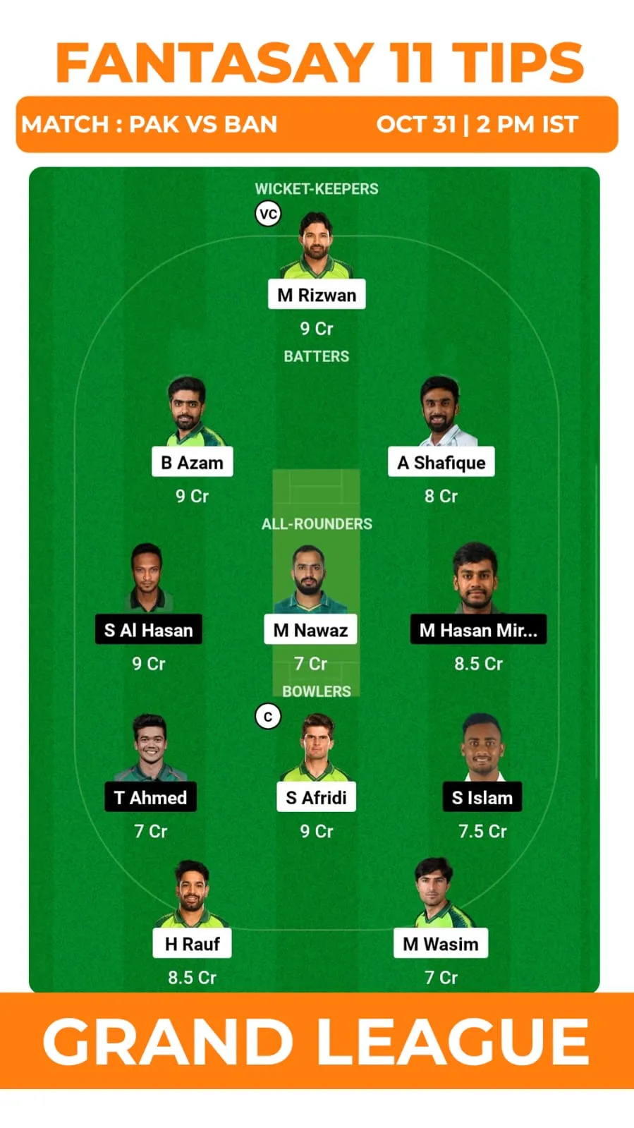 PAK vs BAN: Grand League