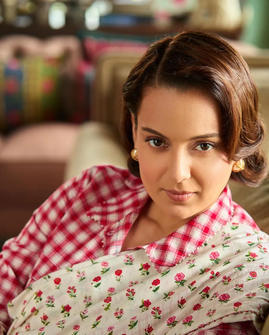 Kangana Ranaut Floral Saree