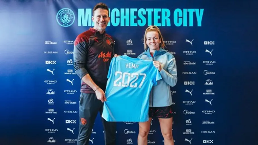 Lauren Hemp, the Manchester City winger has signed a three-year deal extension amidst football transfer news of her singing for FC Barcelona.  - sportzpoint.com