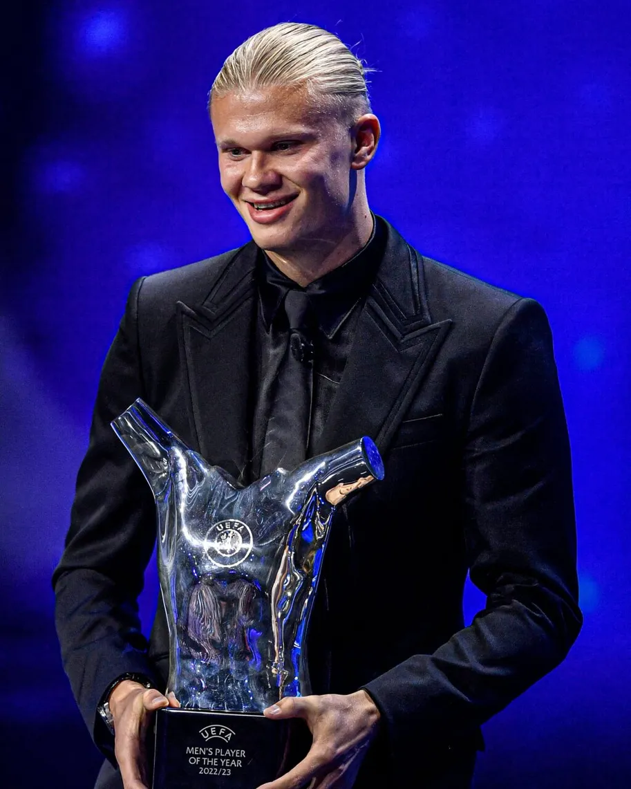 Erling Haaland crowned UEFA men's 'Player of the Year' for outstanding  2022/23 season - sportzpoint.com