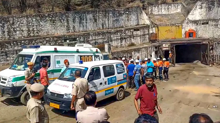 Rescue work underway after a lift collapsed at Kolihan mine, in Jhunjhunu district, Rajasthan, Wednesday, May 15, 2024