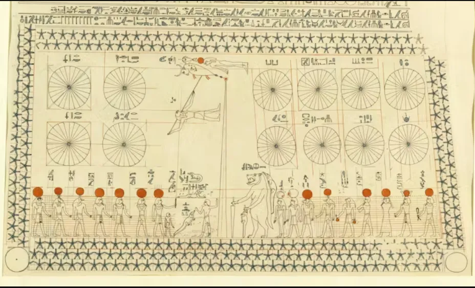 Ancient Egyptians were dedicated astronomers. This section from the ceiling of the tomb of Senenmut, a high court official in Egypt, was drawn sometime circa 1479–1458 B.C.E. It shows constellations, protective gods and 24 segmented wheels for the hours of the day and the months of the year. NebMaatRa/Wikimedia, CC BY