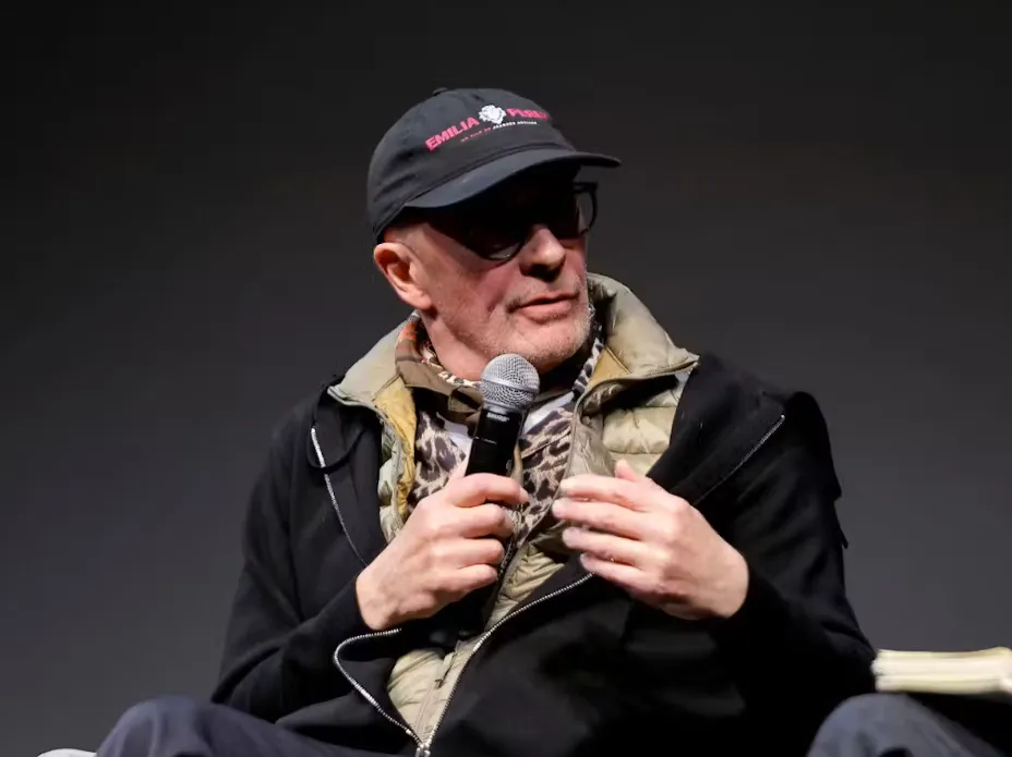 Jacques Audiard speaks during the Santa Barbara International Film Festival on Feb. 10, 2025. Tibrina Hobson/Getty Images for Santa Barbara International Film Festival