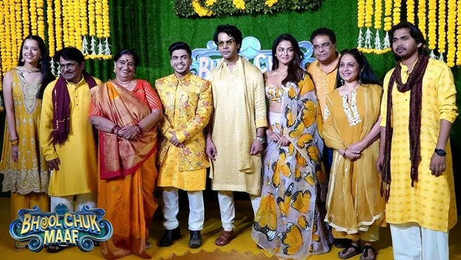 Bhool Chuk Maaf Trailer Launch Rajkummar Rao and Wamiqa Gabbi are too good in producer Dinesh Vijan pre wedding haldi ruckus