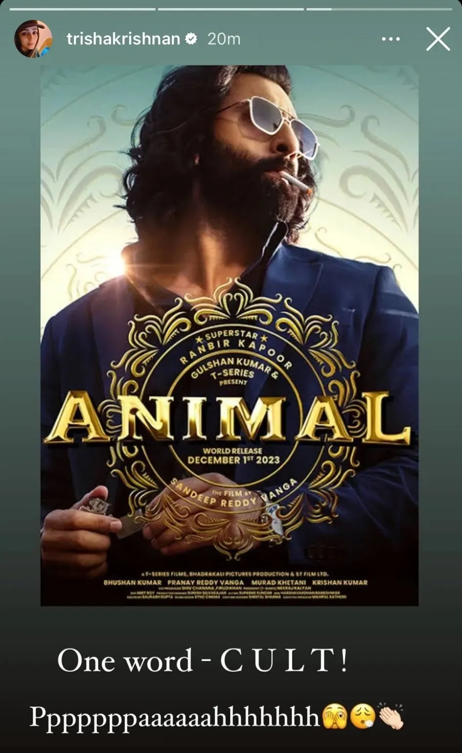 Ranbir Movie Animal  | Trisha