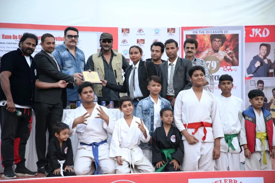 Milind Gunaji,Vinay Anand & Cheetah Yajnesh Shetty at 79th birthday Anniversary of Sijo Bruce Lee celebration at Andheri (west),Mumbai on 27 th  November and other.jpg