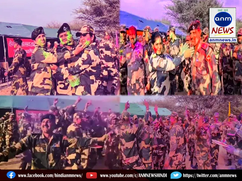 The brave soldiers of the country celebrated Holi with great pomp