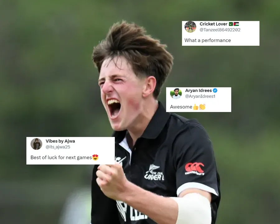 Matt Rowe, New Zealand U19; Men's Under-19 World Cup 2024 (File Photo: X) 