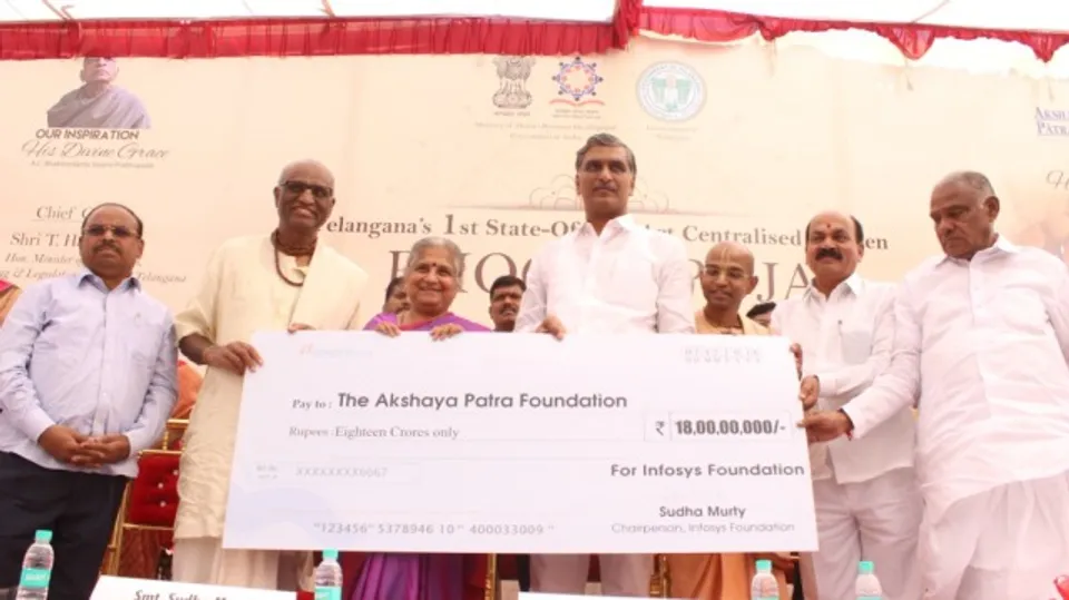 Infosys Foundation Sponsors A Kitchen In Hyderabad In Partnership With Akshaya Patra Foundation