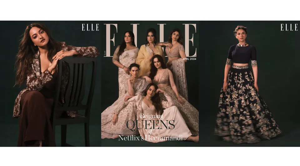 ELLE Digital Cover Stars: A Glimpse Into The Secret Lives of Courtesans Of Heeramandi: The Diamond Bazaar